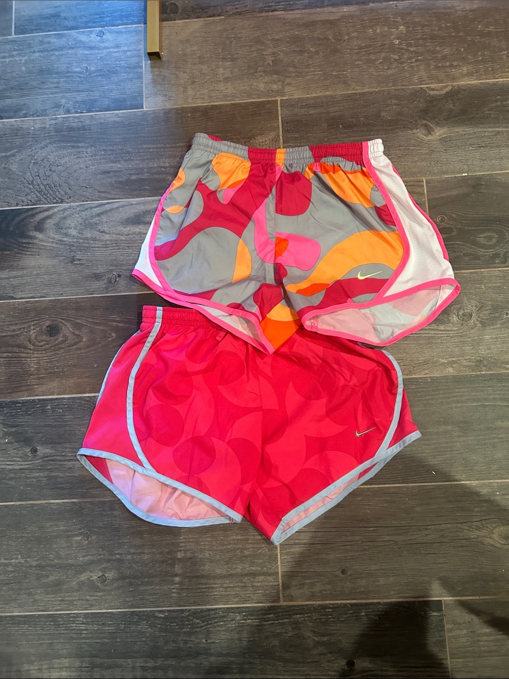 Nike Pink and Orange Athletic Shorts Duo